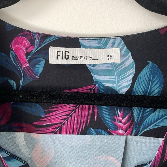 Fig FUNZI DRESS paradisio black Boxy dress V-neck Möbius LT knee length size XS - Picture 5 of 13